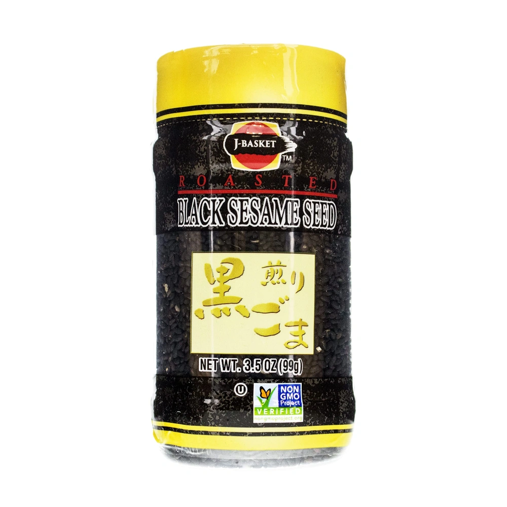 J-Basket Roasted Black Sesame Seeds, 3.5 oz, 12 ct Case