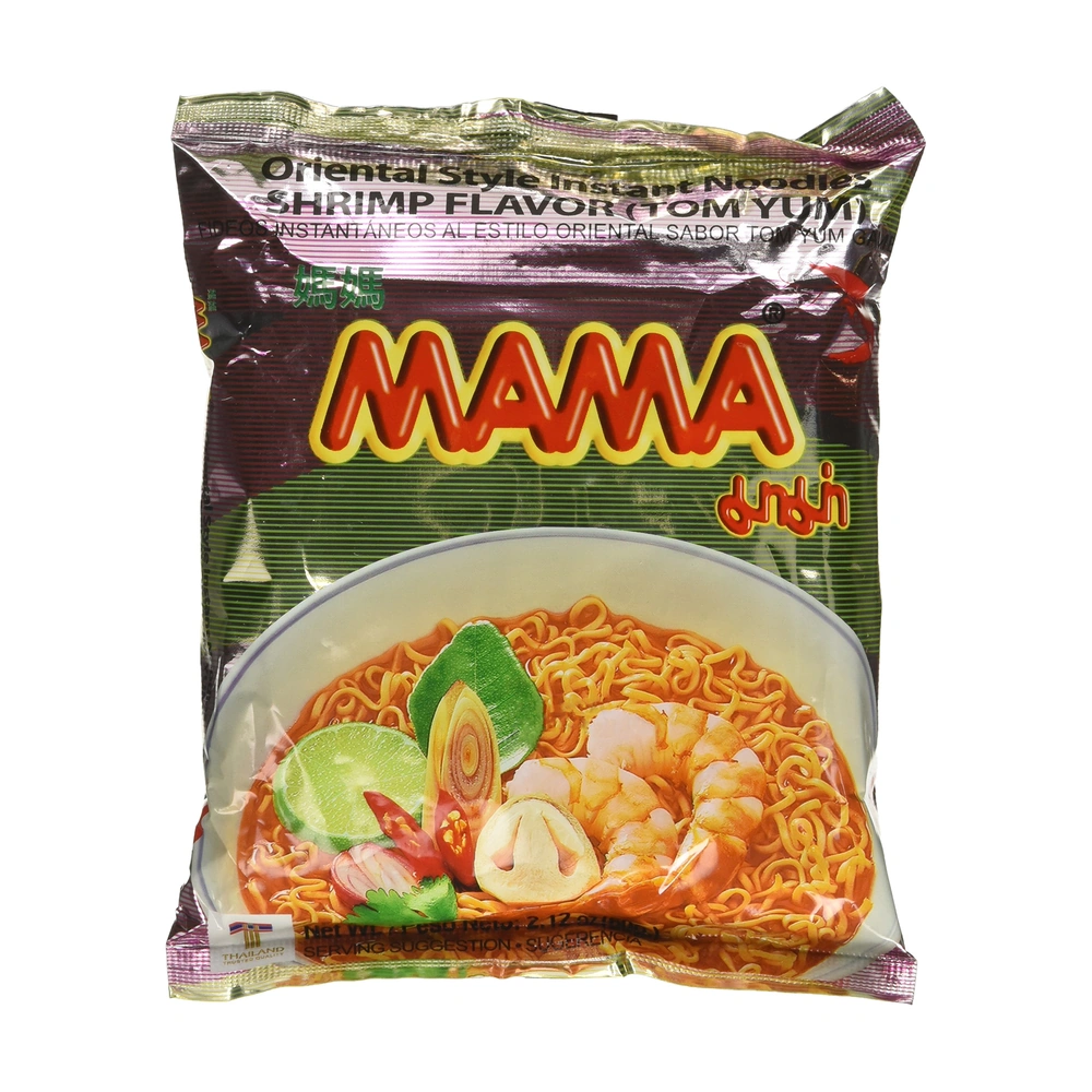 Mama Shrimp Tom Yum Noodles, 90 g, 6/20 ct Case