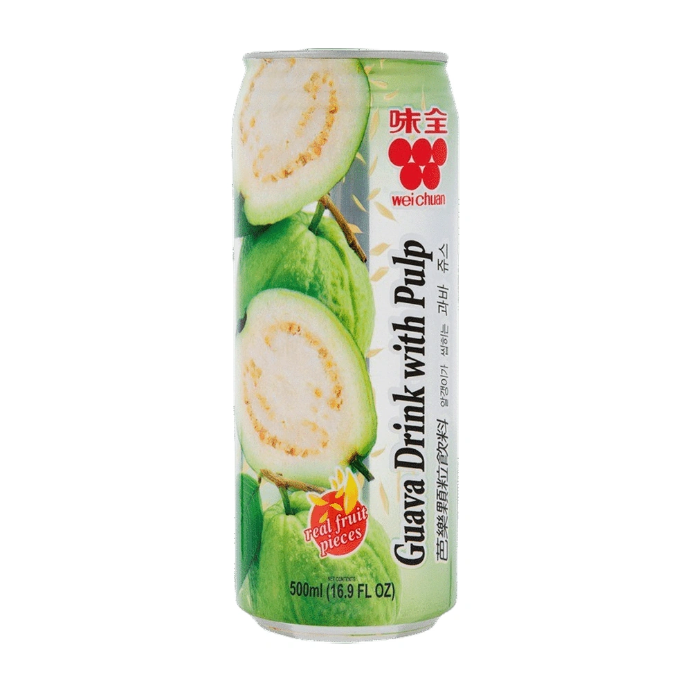 Wei-Chuan Green Guava Drink with Pulp, 500 ml, 24 ct Case