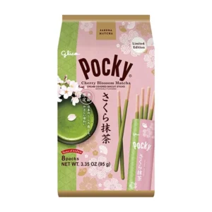 Glico Pocky Sakura Matcha, 3.35 oz, 8/6 ct Case
