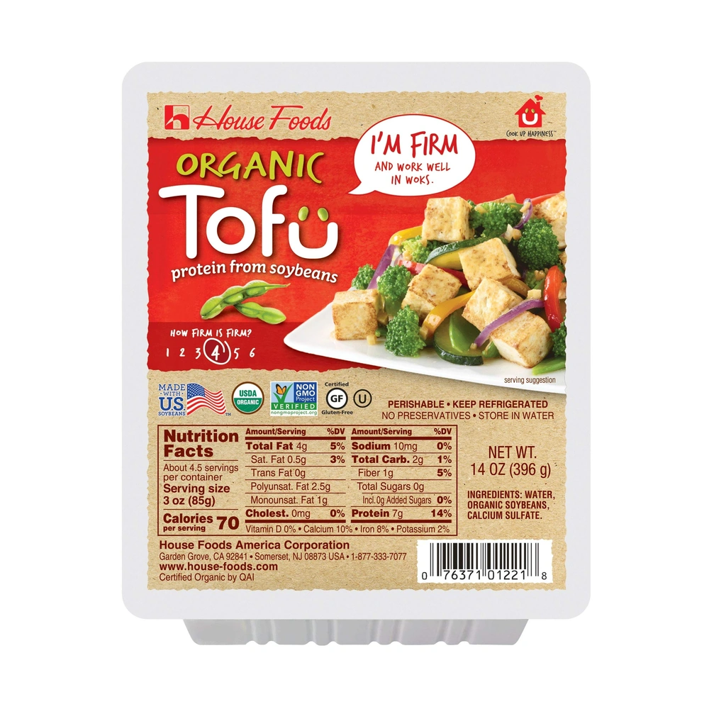 House Foods Tofu Organic Firm Red, 14 oz, 12 ct Case