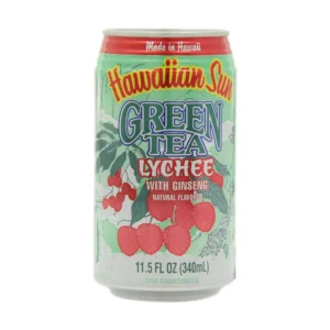 Hawaiian Sun Green Tea Lychee, 11.5 oz, 24 ct Case