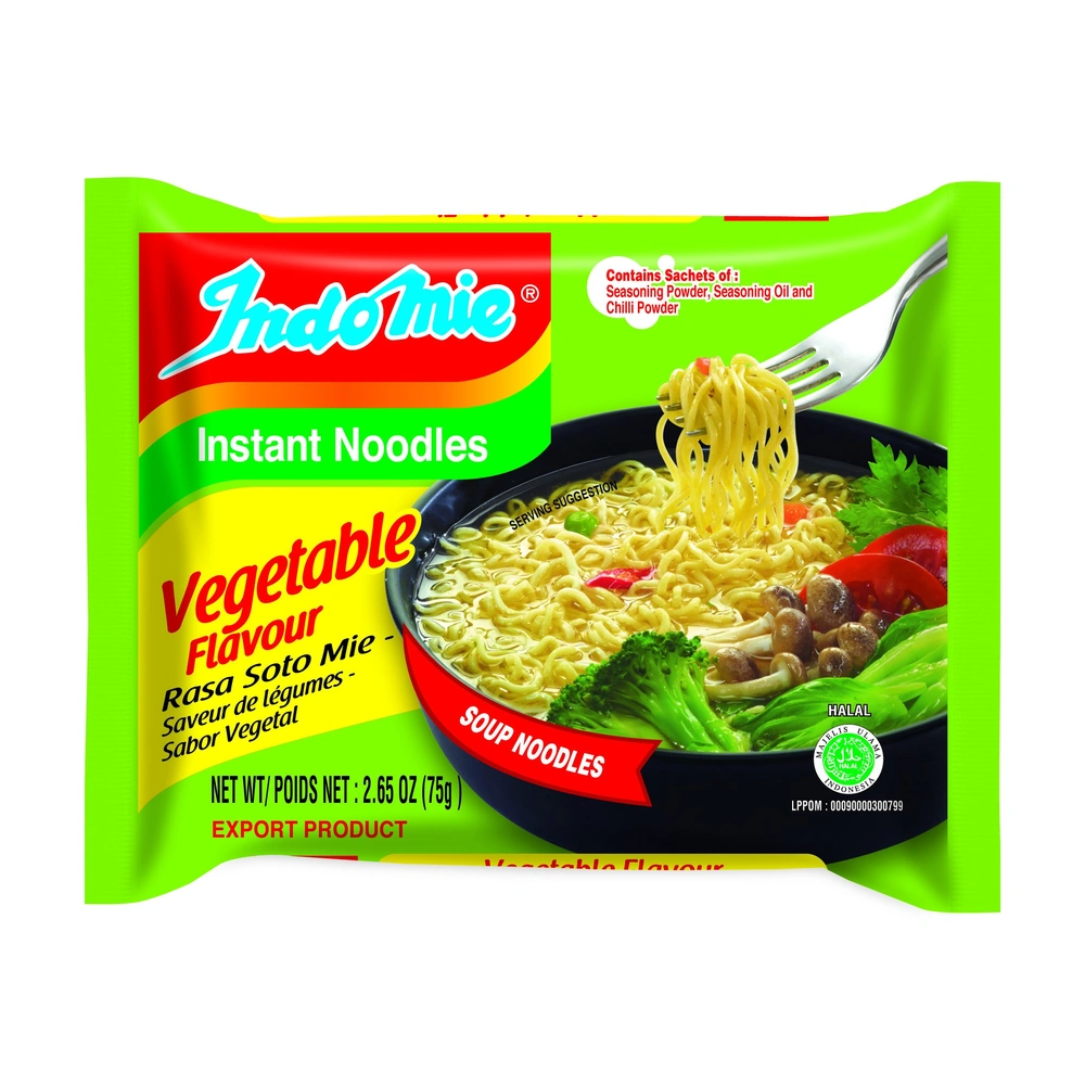 Indomie Vegetable Noodles, 2.6 oz, 30 ct Case