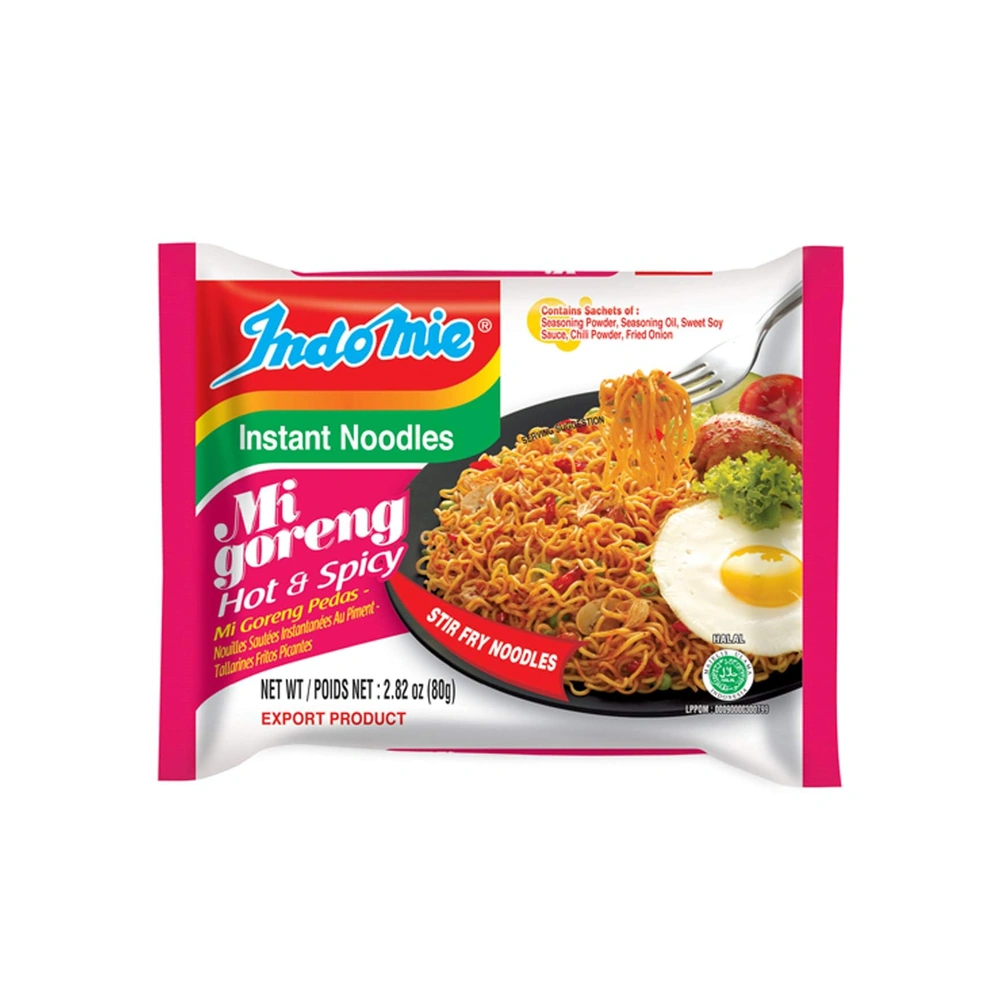 Indomie Hot Fried Noodles, 2 oz, 30 ct Case