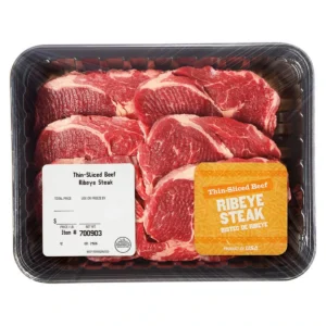 Thin Sliced Bonless Beef Rib-Eye, Per lb