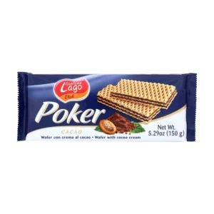 Gastone Lago Gle Poker Wafer Cocoa, 150 g, 4/32 ct Case