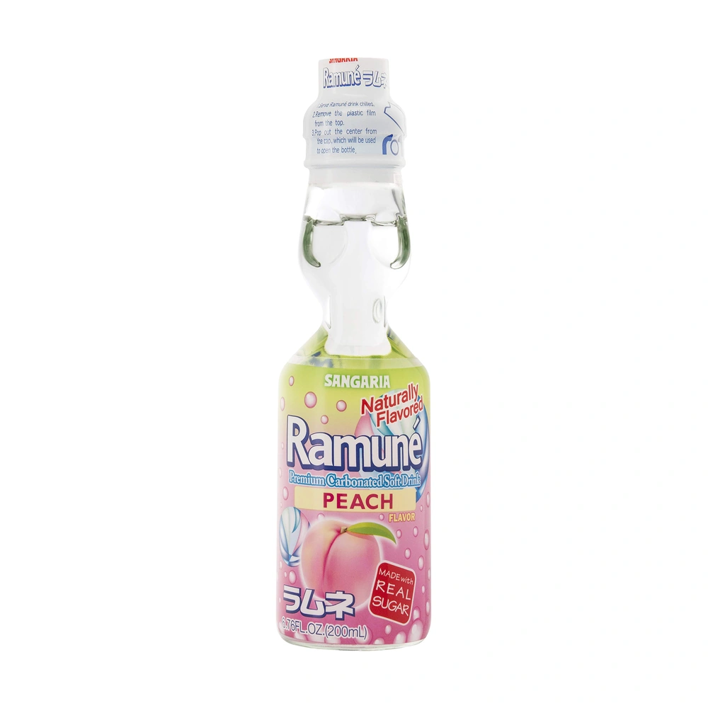 Sangaria Ramune Peach, 6.76 fl oz, 3/6 ct Case