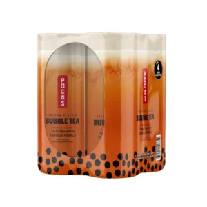 Pocas Bubble Tea Thai Tea, 16.5 oz, 24 ct Case