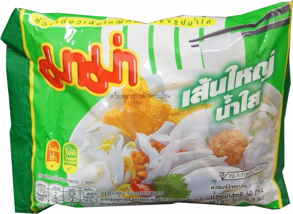 MAMA flat rice noodles, clear soup flavor, 50 g packet