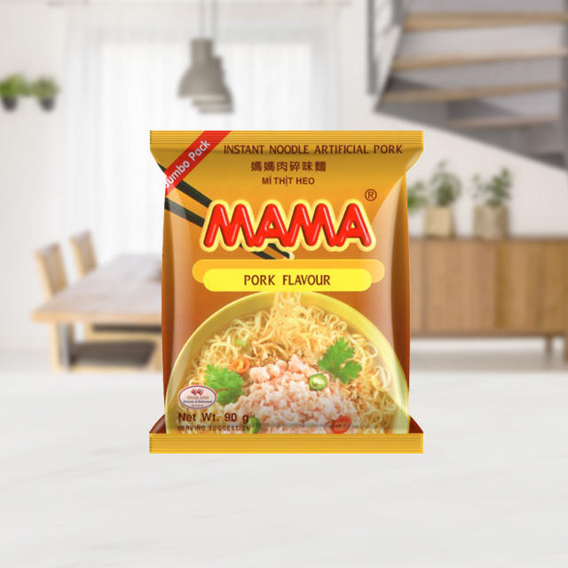 MAMA pork-flavored instant noodles, 90 g jumbo pack