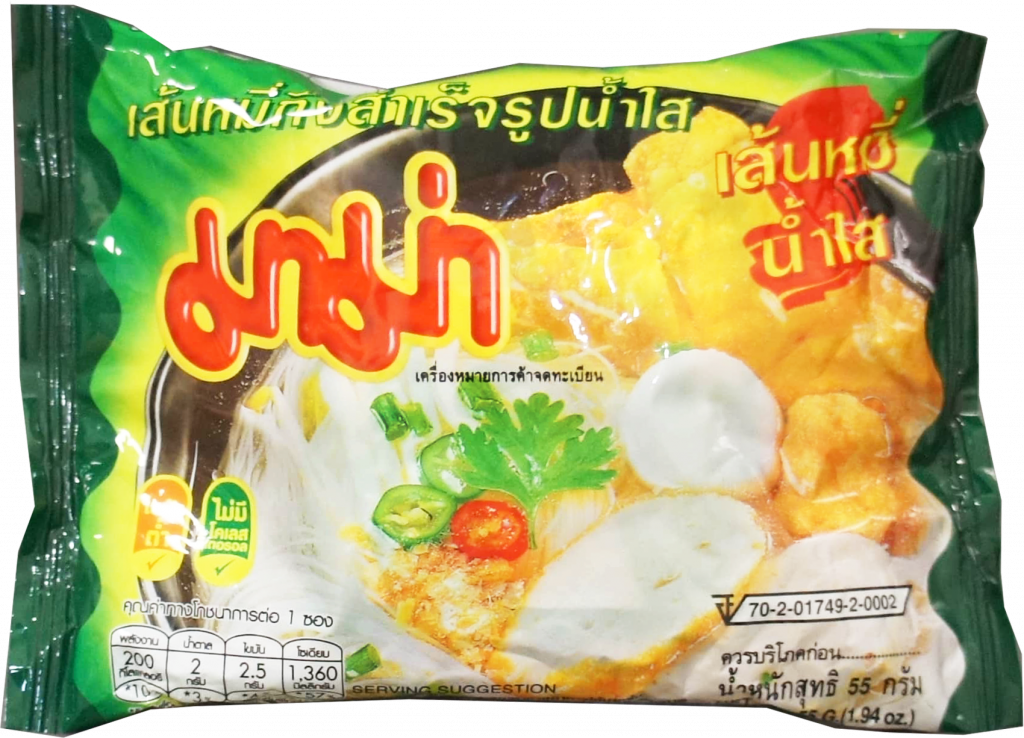 MAMA thin rice vermicelli, clear soup flavor, 55 g packet