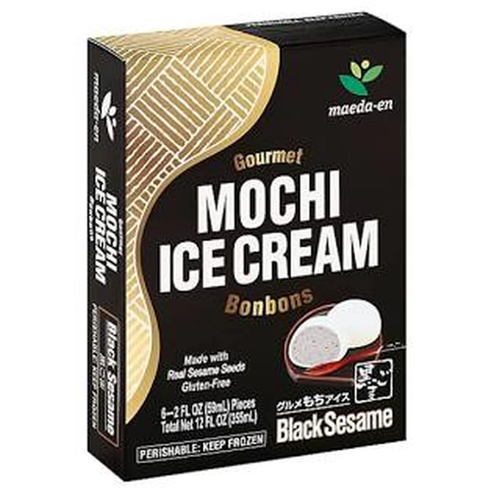 Maeda-En Mochi Ice Black Sesame, 12 oz, 8 ct Case