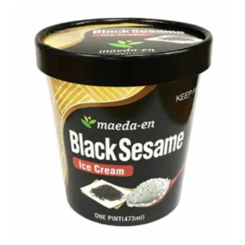Maeda-En Black Sesame Ice Cream, 16 oz, 8 ct Case