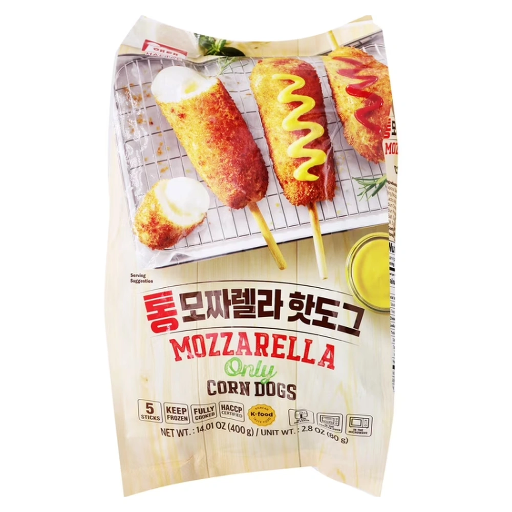 Haitai Mozzerella Only Corn Dogs, 14.01 oz, 12 ct Case