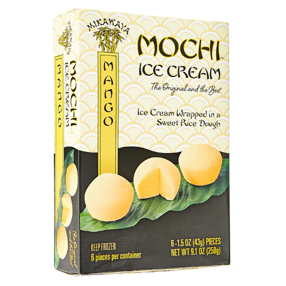 Mikawaya Mochi Ice Mango, 9.1 oz, 12 ct Case