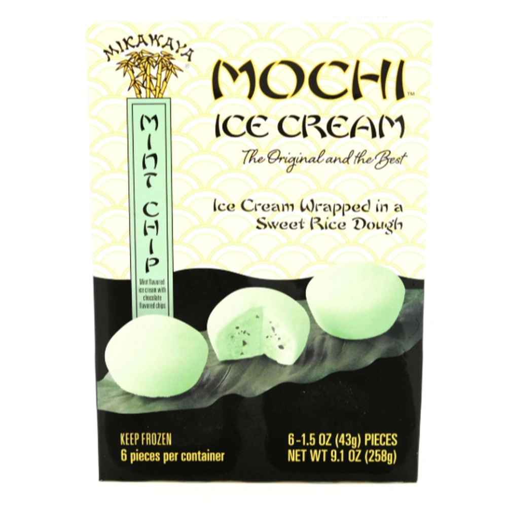 Mikawaya Mochi Ice Mint Chip, 9.1 oz, 12 ct Case
