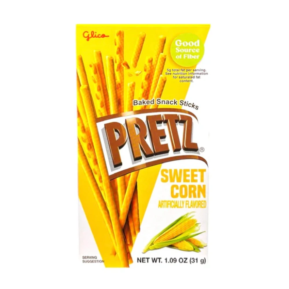 Glico Pretz Sweet Corn, 1.09 oz, 12/10 ct Case