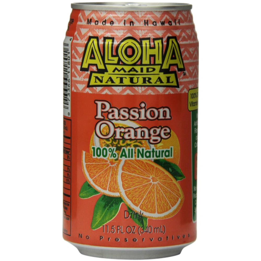 Aloha Maid Aloha Passion Orange, 11.5 oz, 24 ct Case