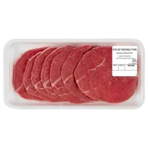 Thin Sliced Boneless Beef Eye Round, Per lb