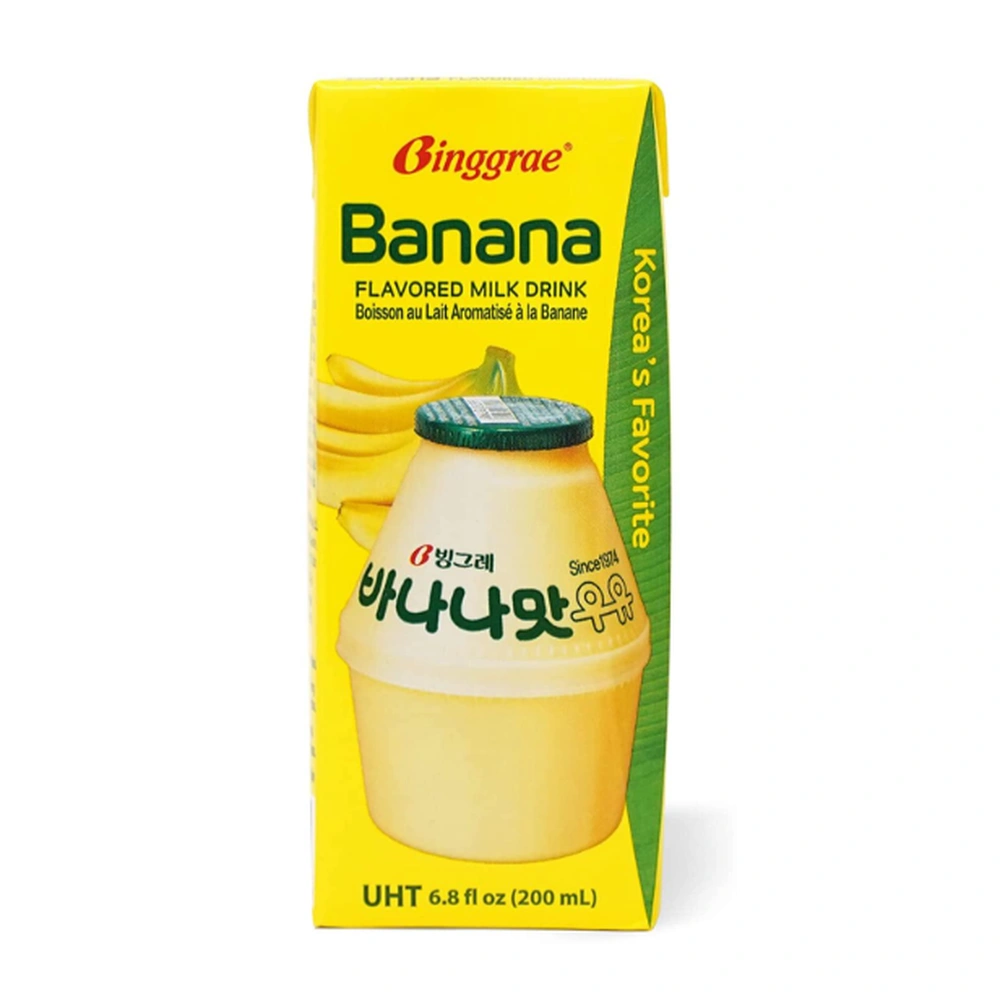 Binggrae Banana Milk, 6.8 oz, 6 ct Case