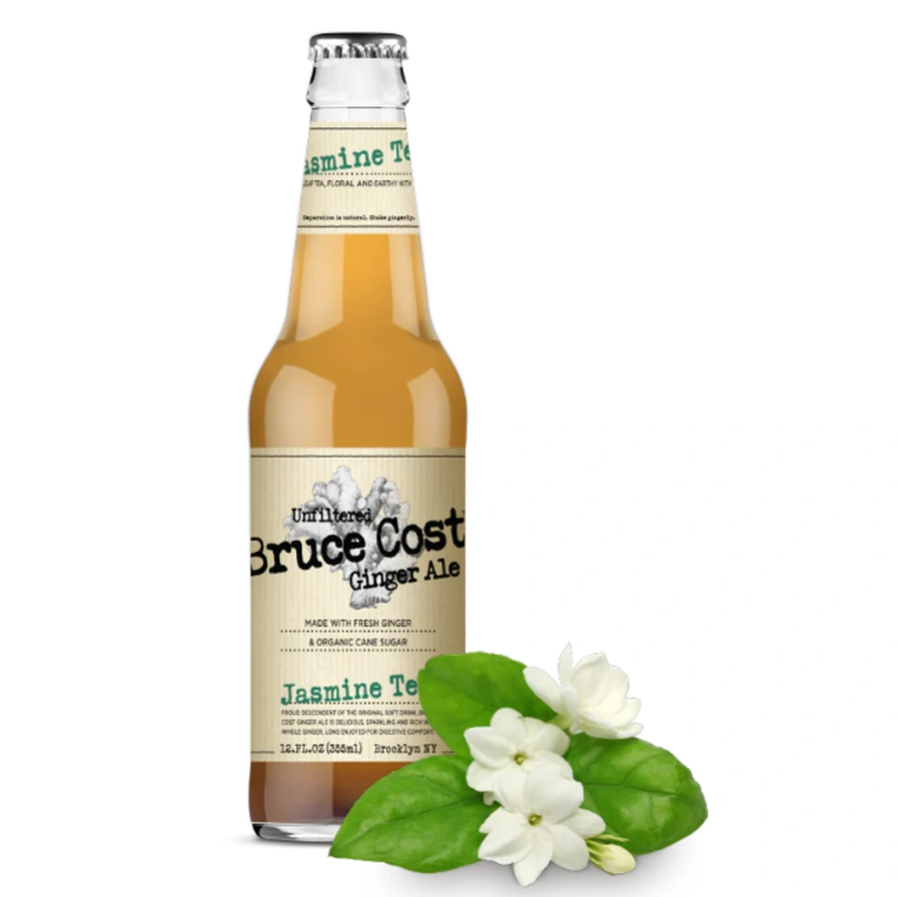 Bruce Ginger Ale Jasmine Tea, 12 oz, 24 ct Case