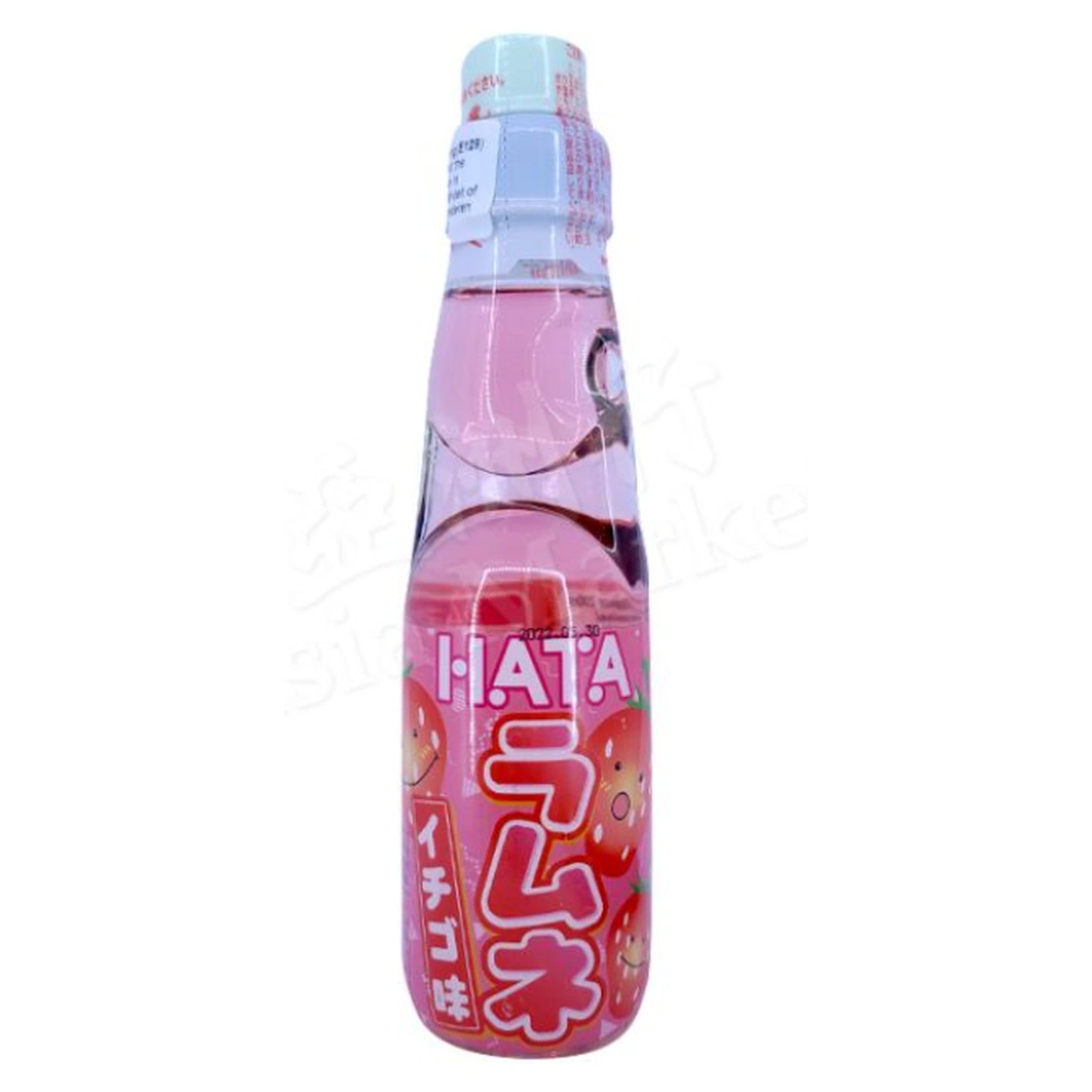 Hata Ramune Strawberry, 6.7 oz, 30 ct Case