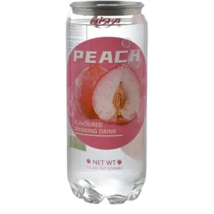 Elisha Mineral Water Peach, 12.3 oz, 24 ct Case