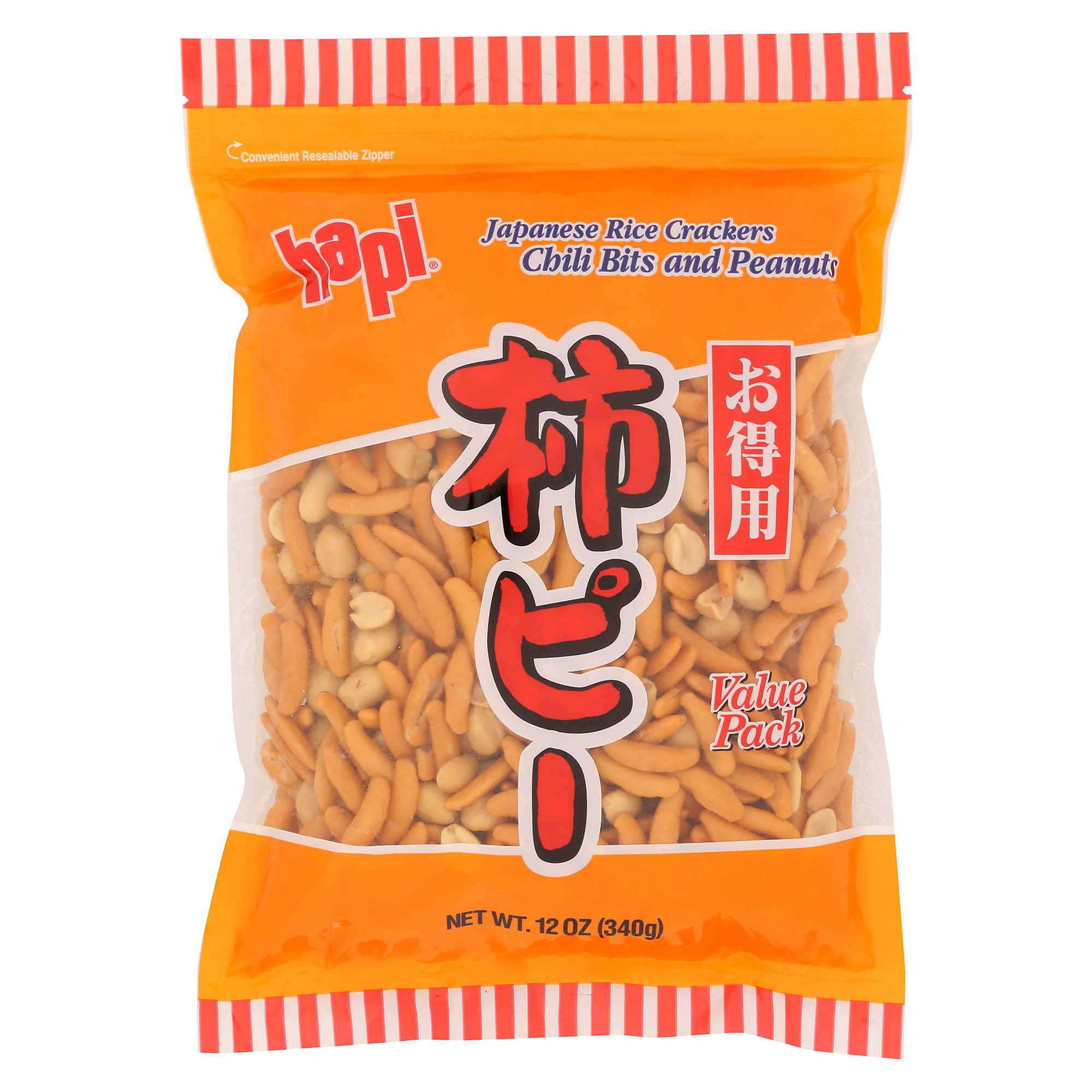 Hapi Kaki Pea Chili Bits and Peanuts 12 oz bag